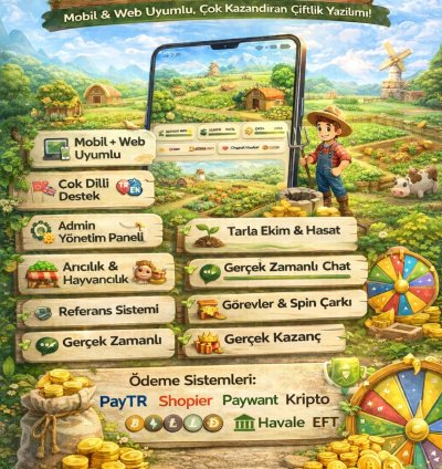 Online Çiftlik Oyunu Scripti Php ve Mobil